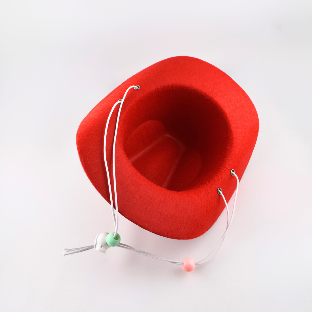 Red Barkaroo Cowboy Dog Hat