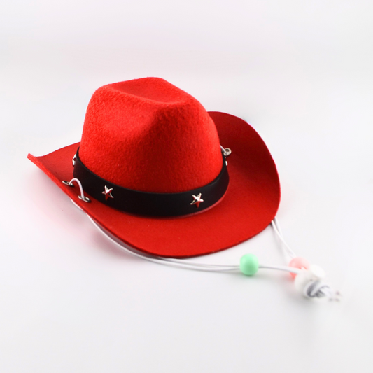 Red Barkaroo Cowboy Dog Hat