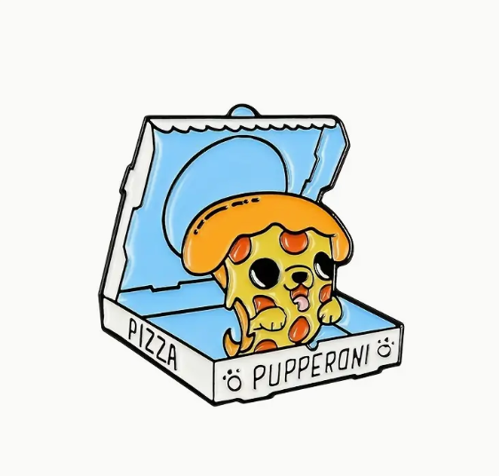 Pupperoni Pizza Enamel Pin