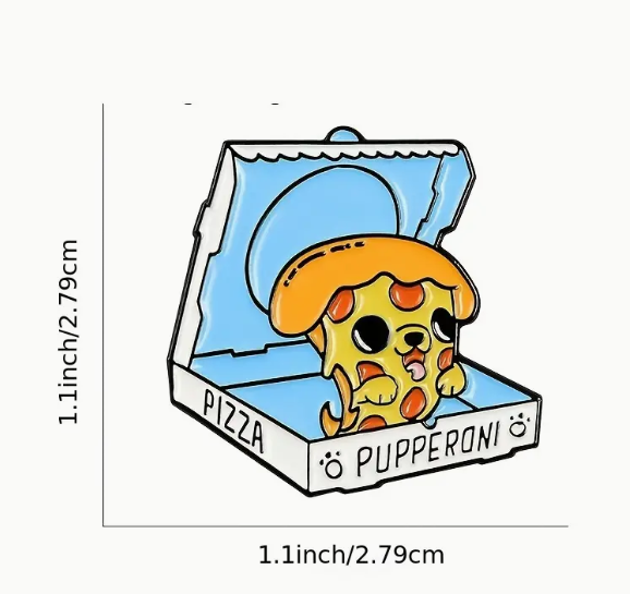 Pupperoni Pizza Enamel Pin