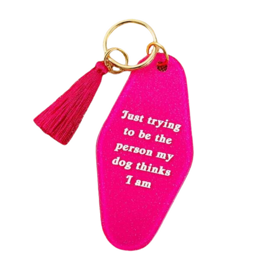 Dog Role Model Hotel Key Card Keychain