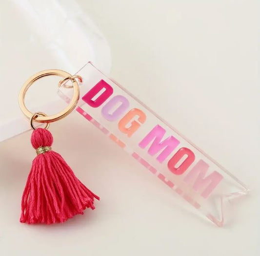 Dog Mom Tassel Keychain