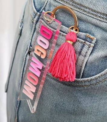 Dog Mom Tassel Keychain